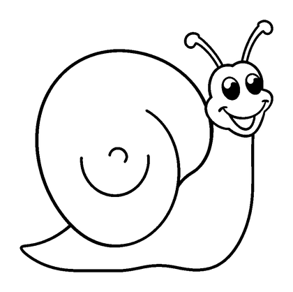 Snail Colouring Page (Toddler, Bold & Easy)