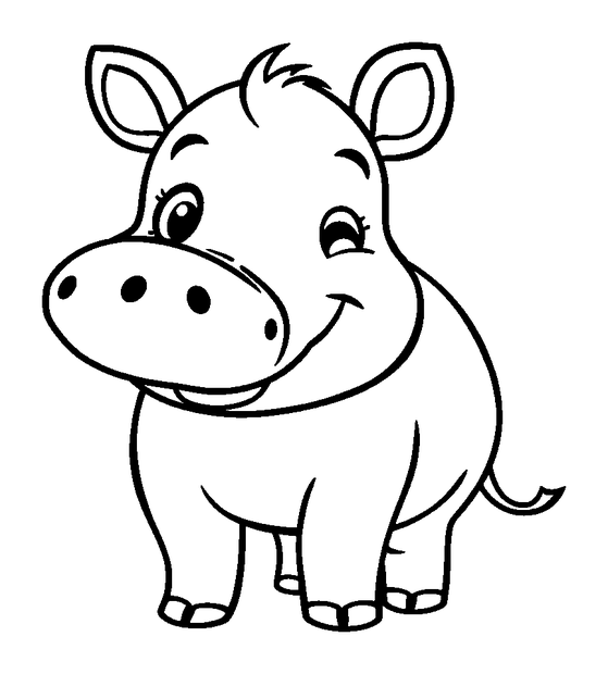 Tapir colouring page — free printable for kids