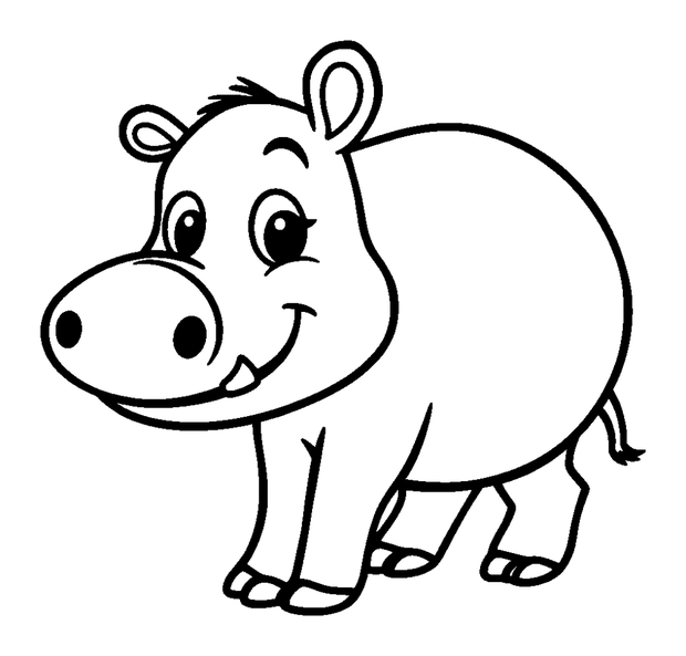 Tapir colouring page — free printable for toddlers