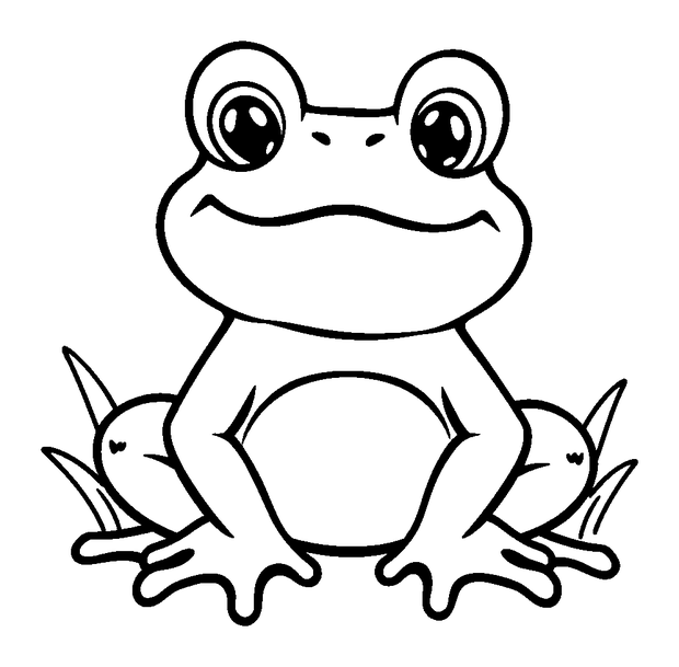 Toad colouring page — free printable for kids