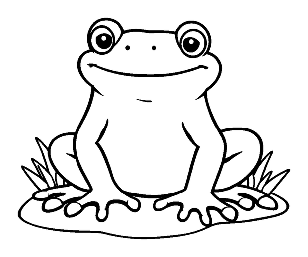 Toad colouring page — free printable for toddlers