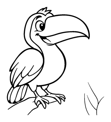Toucan Colouring Page (Kids, Standard)