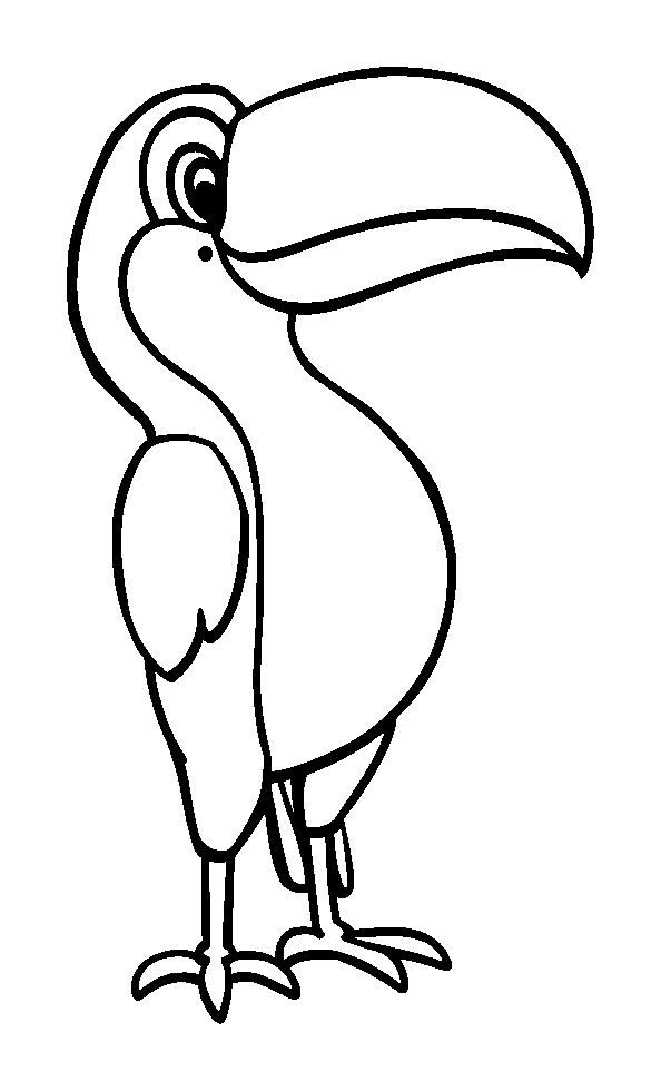 Toucan colouring page — free printable for toddlers