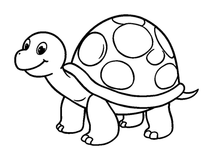Turtle Colouring Page (Kids, Bold & Easy)