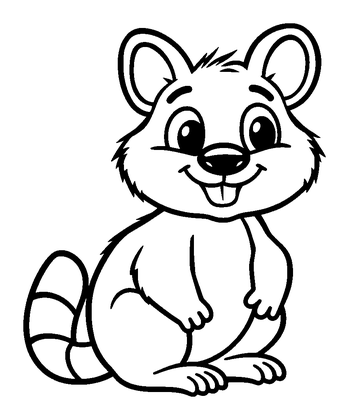 Wallaby Colouring Page (Kids, Bold & Easy)