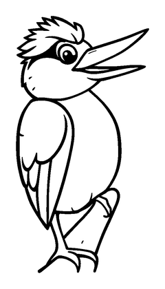 Woodpecker Colouring Page (Toddler, Bold & Easy)