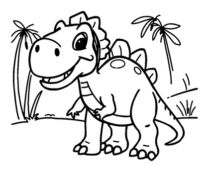 Allosaurus Colouring Page (Kids, Bold & Easy)