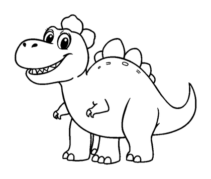 Allosaurus Colouring Page (Toddler, Bold & Easy)