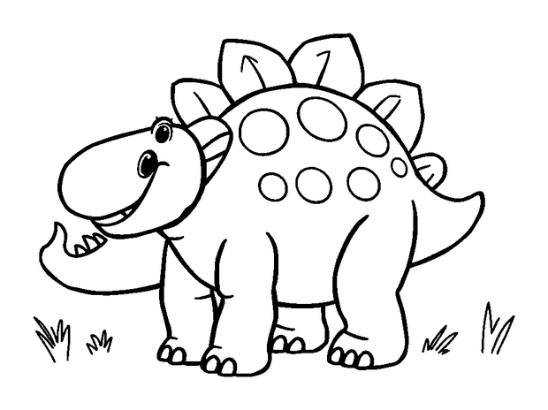 Ankylosaurus colouring page — free printable for kids