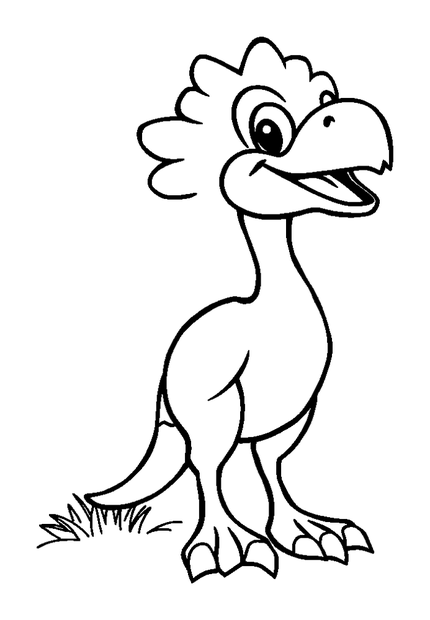 Archaeopteryx colouring page — free printable for kids