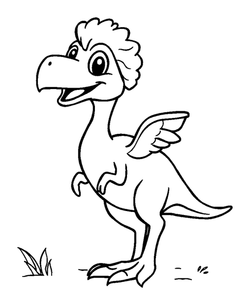 Archaeopteryx colouring page — free printable for kids