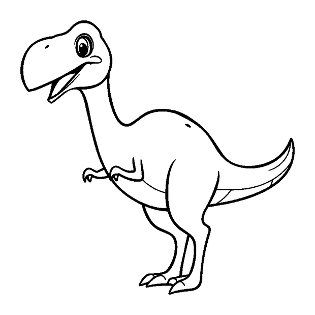 Archaeopteryx colouring page — free printable for toddlers