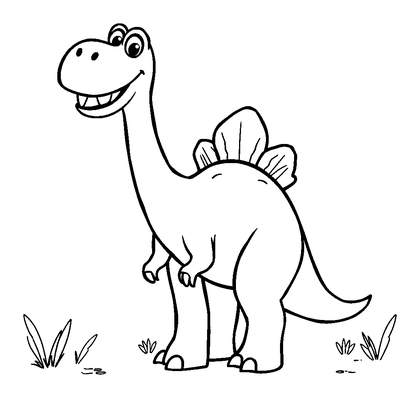 Brachiosaurus Colouring Page (Kids, Standard)