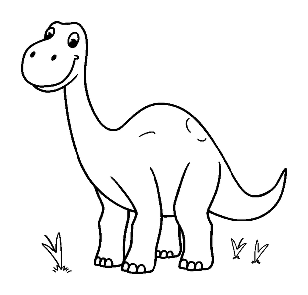 Brachiosaurus colouring page — free printable for toddlers