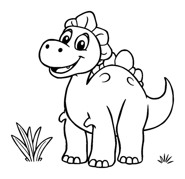 Brontosaurus colouring page — free printable for kids