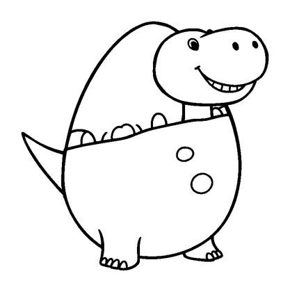 Dinosaur Egg Colouring Page (Toddler, Bold & Easy)