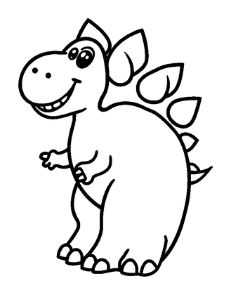 Dinosaur Footprint Colouring Page (Toddler, Bold & Easy)
