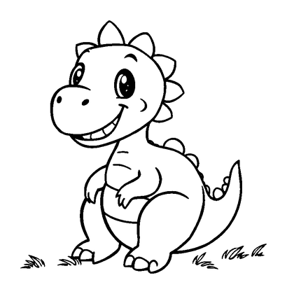 Hatching Dinosaur Colouring Page (Kids, Standard)
