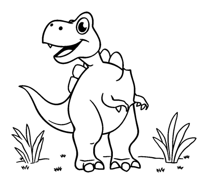Oviraptor Colouring Page (Toddler, Bold & Easy)