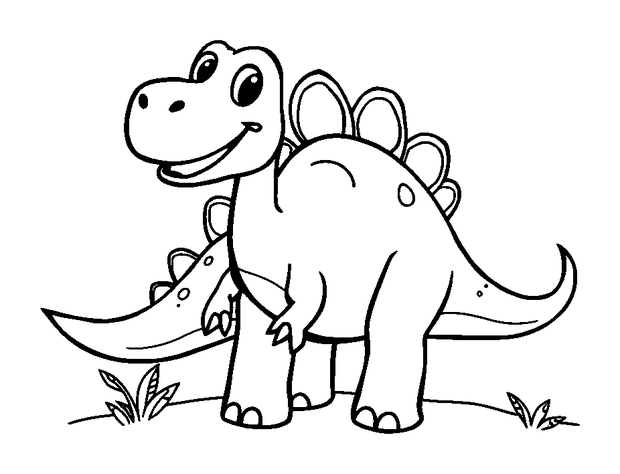 Parasaurolophus colouring page — free printable for kids