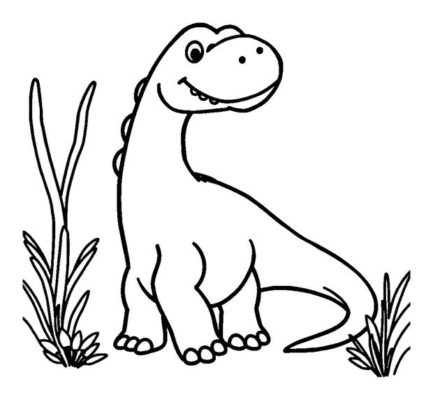 Plesiosaurus colouring page — free printable for toddlers