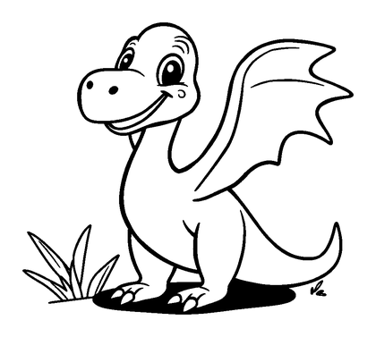 Pteranodon Colouring Page (Kids, Standard)