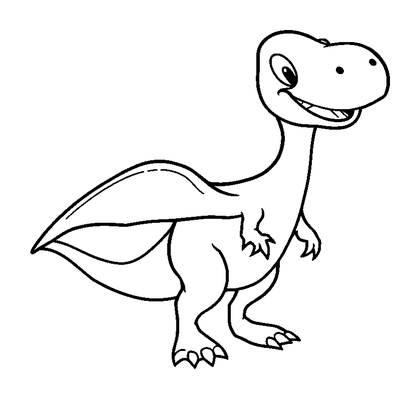 Pteranodon Colouring Page (Toddler, Bold & Easy)