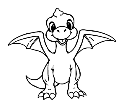 Pterodactyl Colouring Page (Kids, Standard)