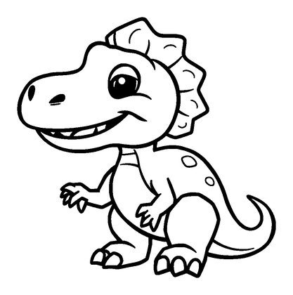 Raptor Colouring Page (Kids, Bold & Easy)