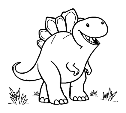 Spinosaurus Colouring Page (Kids, Bold & Easy)