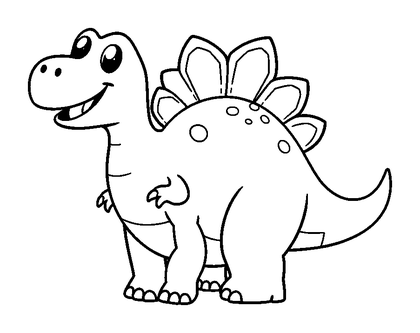 Stegosaurus Colouring Page (Kids, Standard)