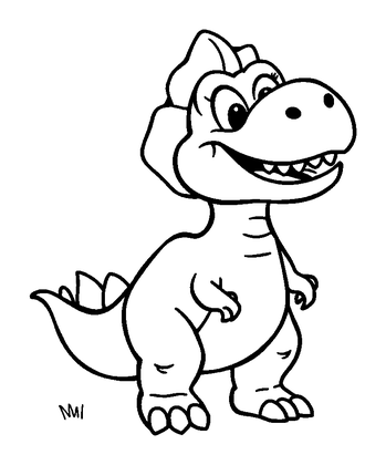 T Rex Colouring Page (Kids, Standard)