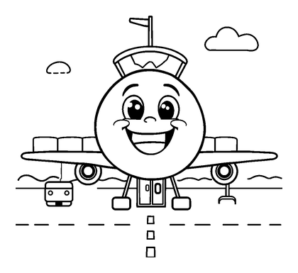 Airport Colouring Page (Kids, Standard)