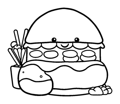 Bakery Colouring Page (Kids, Bold & Easy)
