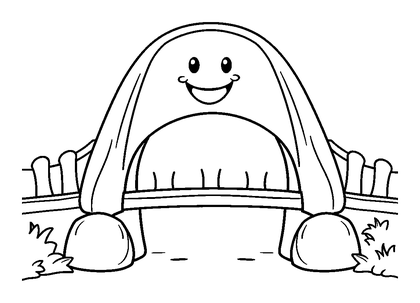 Bridge Colouring Page (Kids, Bold & Easy)