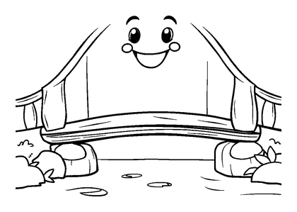 Bridge Colouring Page (Kids, Standard)