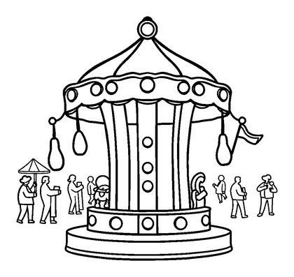Funfair Colouring Page (Kids, Standard)