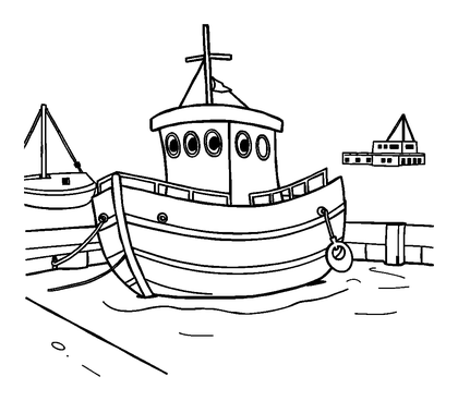 Harbour Colouring Page (Kids, Standard)