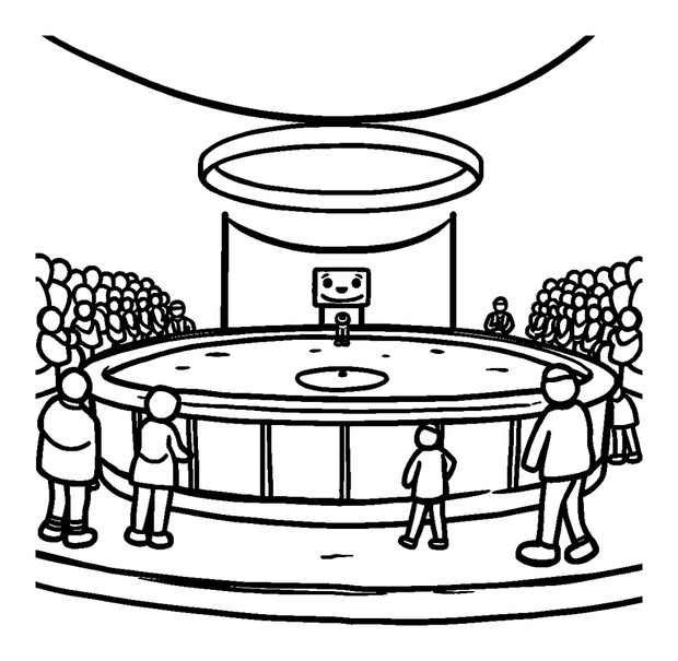 Ice Rink colouring page — free printable for toddlers