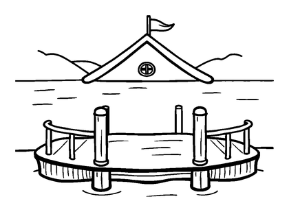 Jetty Colouring Page (Kids, Standard)