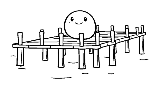Jetty colouring page — free printable for toddlers