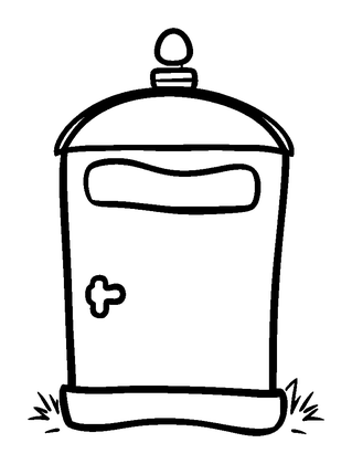 Letterbox Colouring Page (Kids, Bold & Easy)