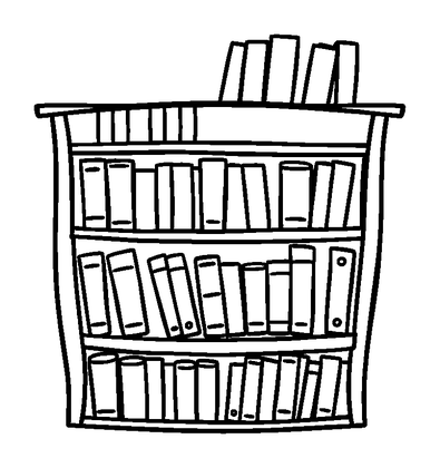 Library Colouring Page (Kids, Standard)