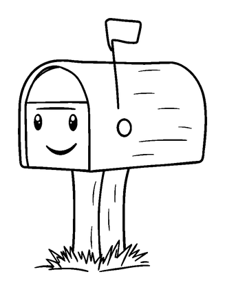 Mailbox Colouring Page (Kids, Standard)