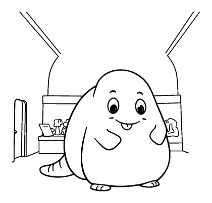 Museum Colouring Page (Toddler, Bold & Easy)