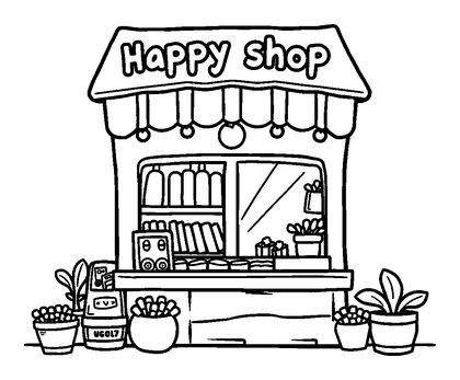 Shop Colouring Page (Kids, Standard)