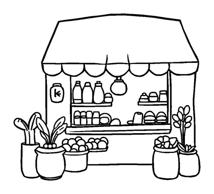 Shop Colouring Page (Kids, Standard)