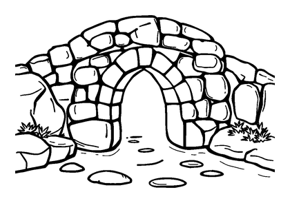 Stone Bridge Colouring Page (Kids, Standard)