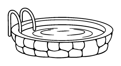 Swimming Pool Colouring Page (Kids, Standard)