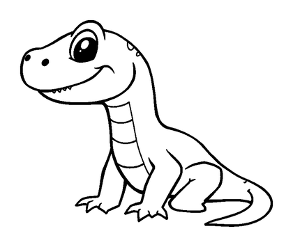 Basilisk Colouring Page (Kids, Bold & Easy)
